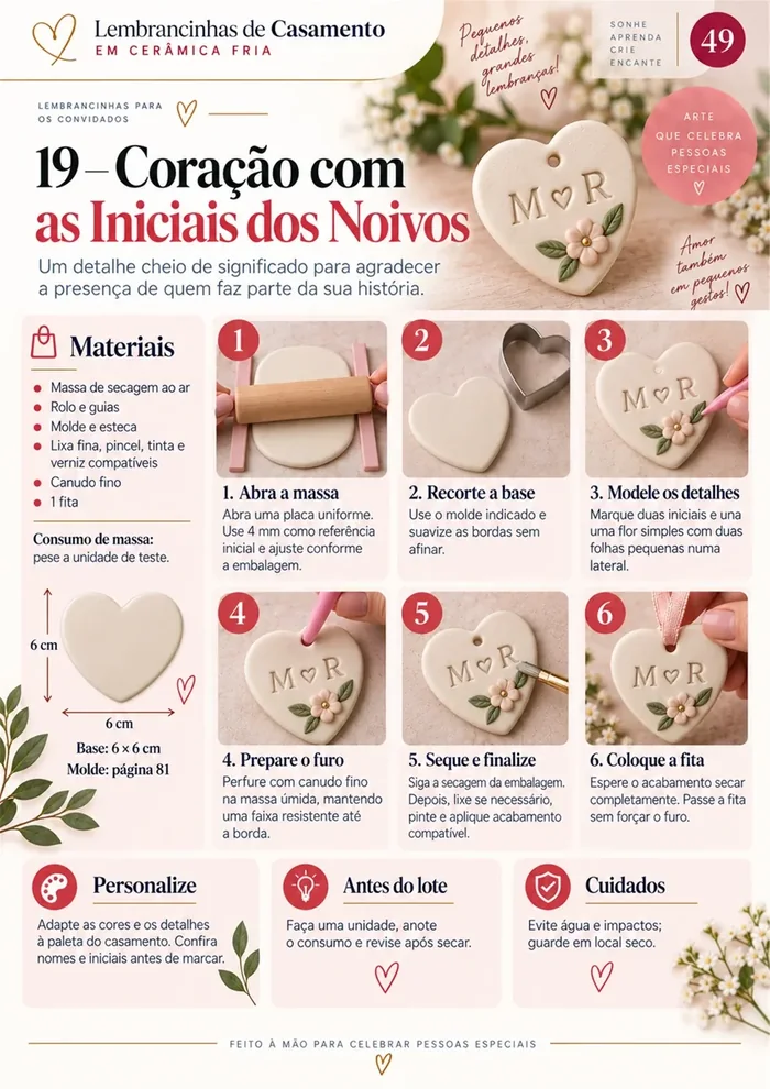 Página 49: Coração com as Iniciais dos Noivos